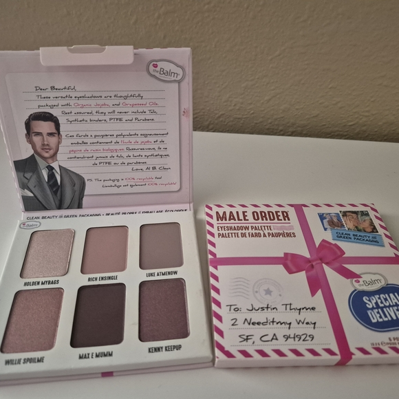 theBalm Male Order Eyeshadow Palette - Pink and Brown Shades - Picture 1 of 3